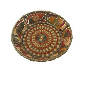 Antique Basket Made Entirely of Thread OOAK Like No Other 8 in x 2.5 in